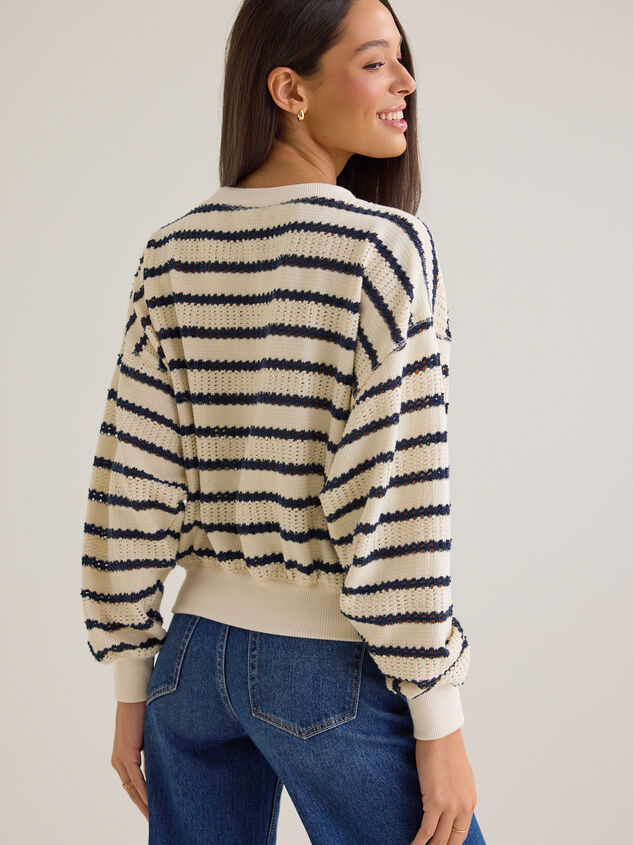 Brooke Textured Striped Top Detail 5 - AS Kids