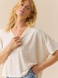 Goldie Striped Oversized Tee Detail 5 - ALTAR'D STATE KIDS
