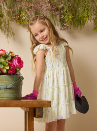 Gillian Floral Toddler Dress Detail 2 - ALTAR'D STATE KIDS