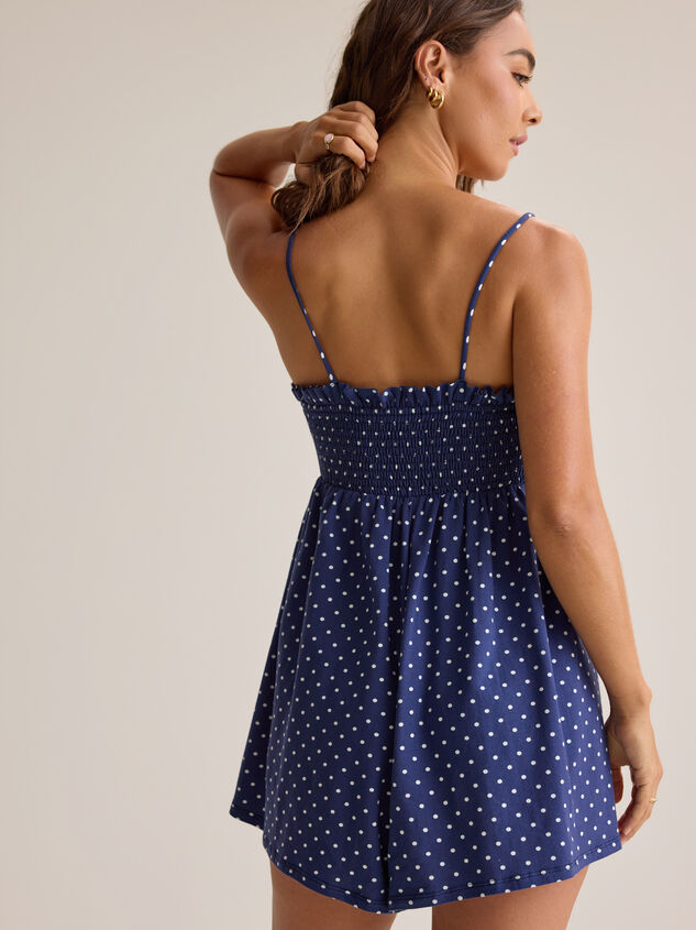 Eliza Smocked Dot Romper Detail 6 - AS Kids