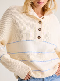 Lottie Stripe Button Up Sweater Detail 3 - AS Kids