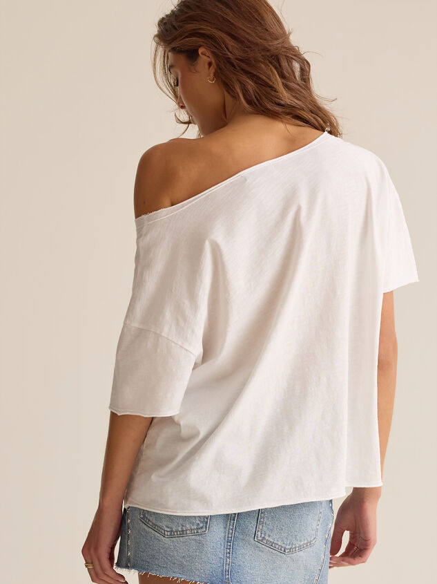 London Off Shoulder Tee Detail 6 - AS Kids