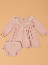 Kate Floral Pointelle Dress Detail 2 - AS Kids