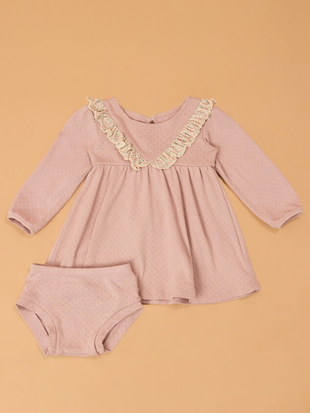 Kate Floral Pointelle Dress Detail 2 - AS Kids