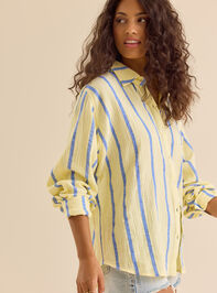 Vienna Striped Button Down Top Detail 4 - AS Kids