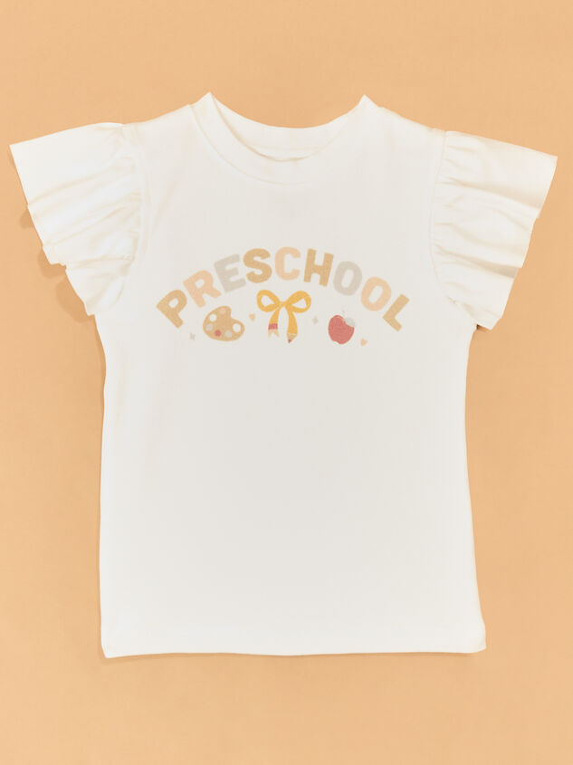 Flutter Sleeve PreK Tee Detail 2 - AS Kids