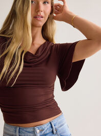 Amaris Cowl Neck Top Detail 3 - AS Kids