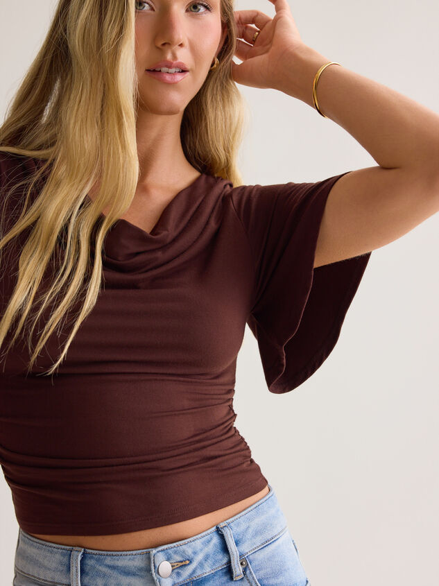 Amaris Cowl Neck Top Detail 3 - AS Kids