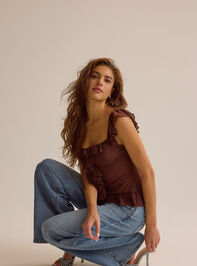 Jianna Ruffle Tie Front Top Detail 3 - AS Kids
