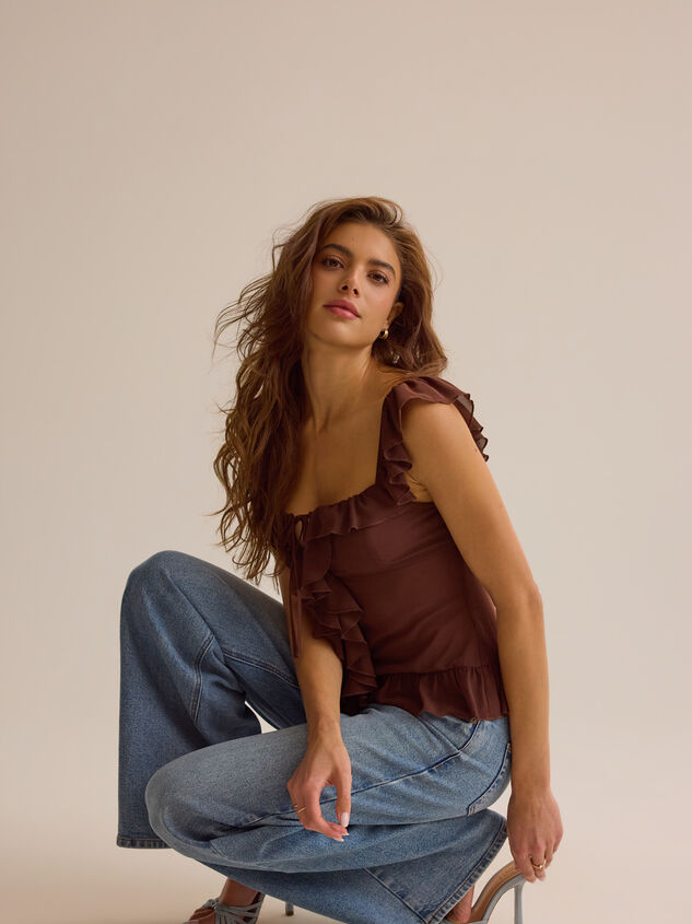 Jianna Ruffle Tie Front Top Detail 3 - AS Kids