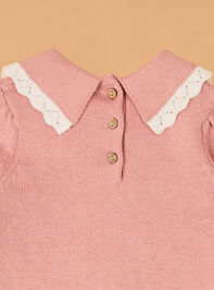 Audrey Peter Pan Cable Knit Sweater Detail 4 - AS Kids