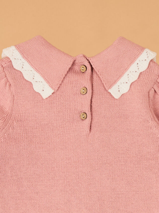 Audrey Peter Pan Cable Knit Sweater Detail 4 - AS Kids