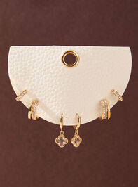 Crystal Clover Mini Hoop Earring Pack - ALTAR'D STATE KIDS