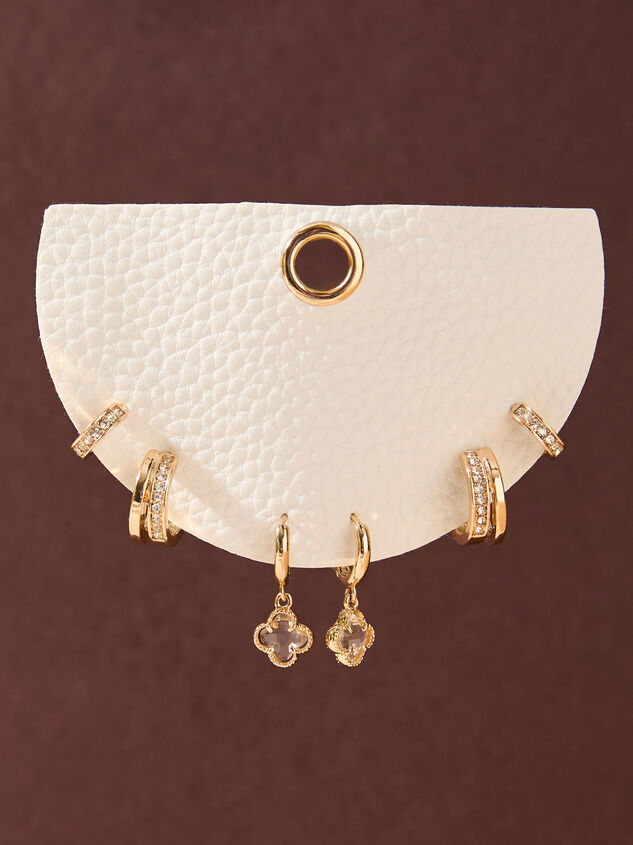 Crystal Clover Mini Hoop Earring Pack - ALTAR'D STATE KIDS