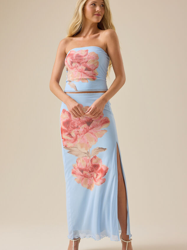 Emelia Floral Mesh Midi Skirt - ALTAR'D STATE KIDS