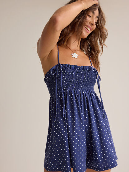 Eliza Smocked Dot Romper - AS Kids