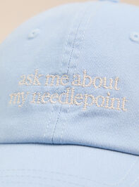 Ask Me About My Needlepoint Hat Detail 2 - AS Kids