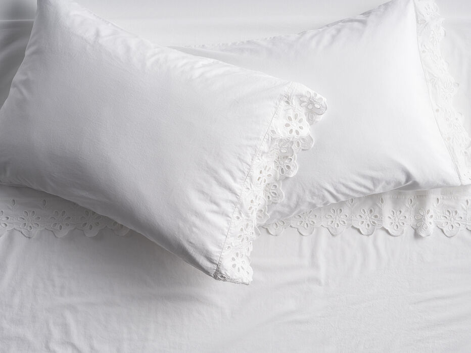 Jane Eyelet Cotton Single Pillowcase - ALTAR'D STATE KIDS - 