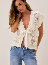 Jemma Chenille Tie Front Sweater - AS Kids