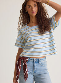Dylane Striped Knit Tee Detail 3 - AS Kids