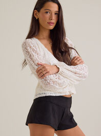 Cindy Low-Rise Suede Shorts Detail 7 - AS Kids