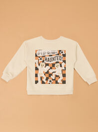 Let&rsquo;s Get Haunted Sweatshirt Detail 3 - AS Kids