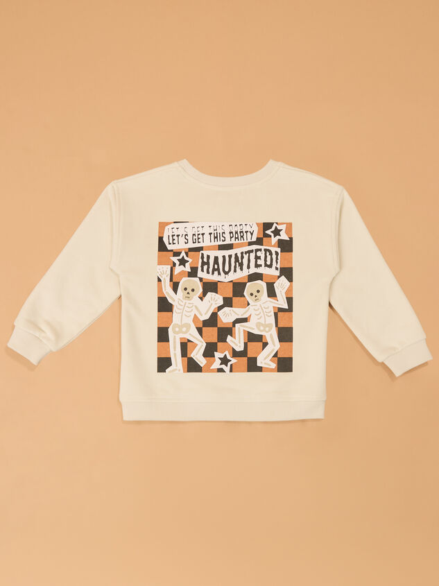 Let&rsquo;s Get Haunted Sweatshirt Detail 3 - AS Kids