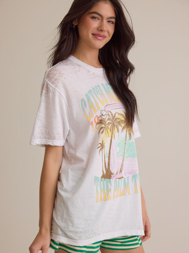 Catch Me Under the Palm Tree Tee Detail 4 - ALTAR'D STATE KIDS