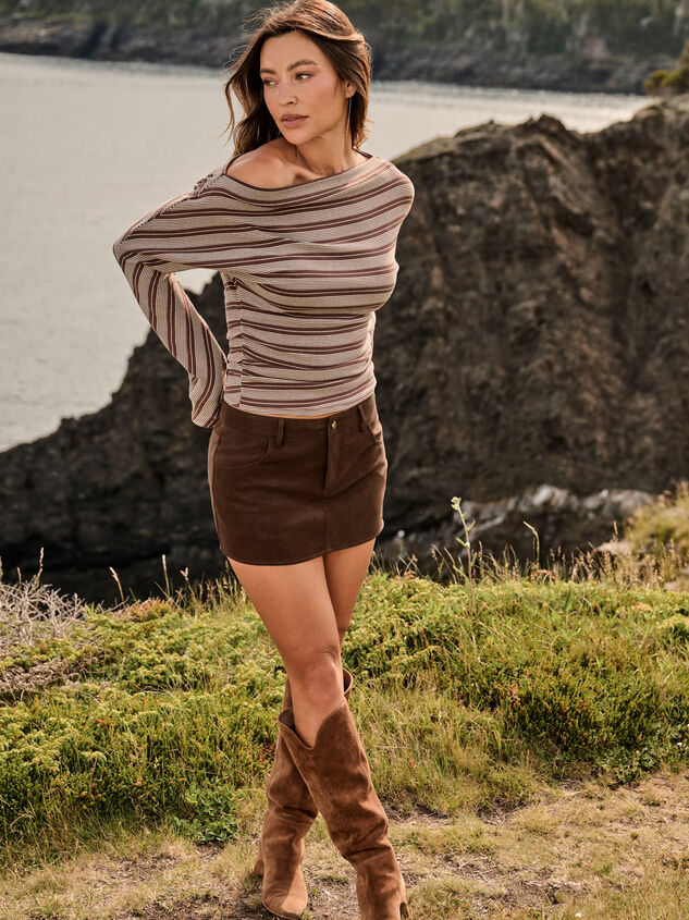 Vivienne Suede Mini Skirt Detail 2 - AS Kids