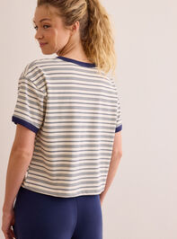 Power Stripe Ringer Boxy Tee Detail 4 - AS Kids