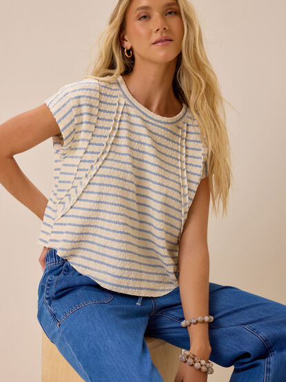 Cressida Stripe Rib Raglan Top - AS Kids