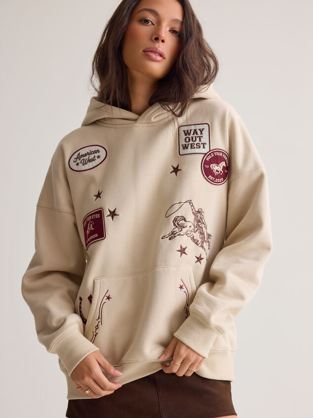 Western Patch Hoodie Detail 4 - AS Kids