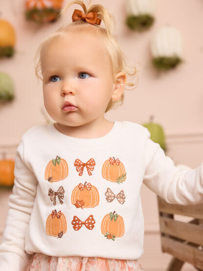Lucille Pumpkin and Bow Skirt Toddler Set - AS Kids