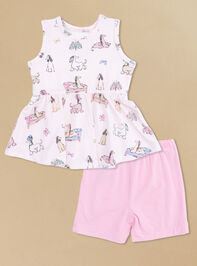 Fancy Dog Top and Short Set - AS Kids