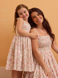 Thea Smocked Floral Midi Mama Dress Detail 6 - AS Kids