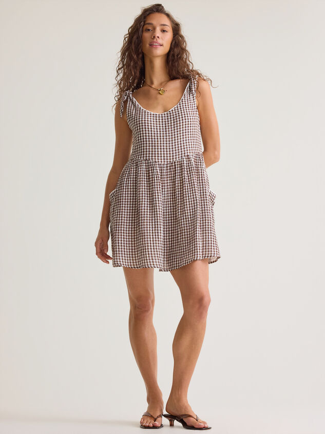 Kylie Gingham Mama Dress Detail 2 - AS Kids