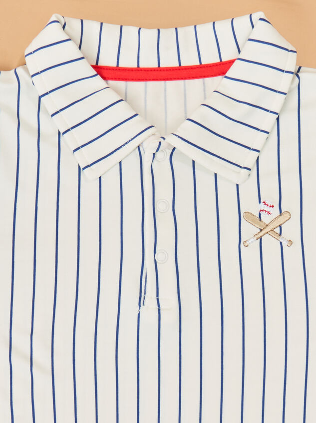 Slugger Baseball Polo Short Set Detail 3 - ALTAR'D STATE KIDS