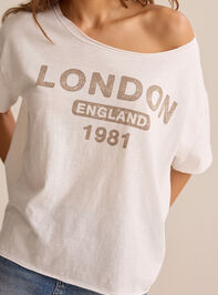 London Off Shoulder Tee Detail 3 - AS Kids