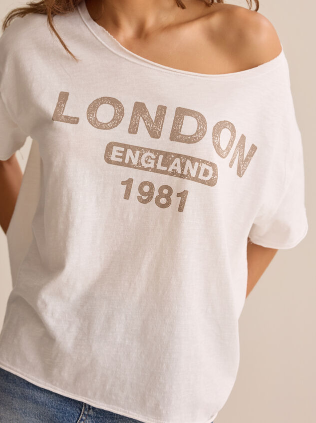 London Off Shoulder Tee Detail 3 - AS Kids