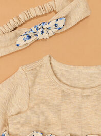 Maya Long Sleeve 3-Piece Baby Set Detail 2 - AS Kids