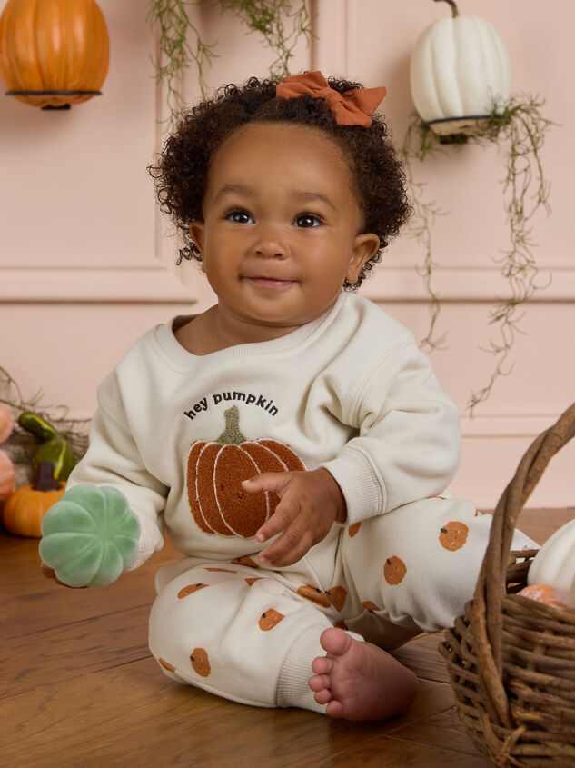 Hey Pumpkin Fuzzy Sweatshirt - AS Kids