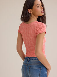 Blaire Short Sleeve Seamless Floral Tee Detail 6 - AS Kids