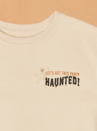 Let&rsquo;s Get Haunted Sweatshirt Detail 4 - AS Kids