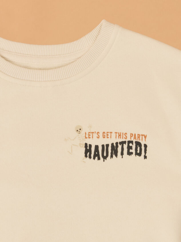 Let&rsquo;s Get Haunted Sweatshirt Detail 4 - AS Kids