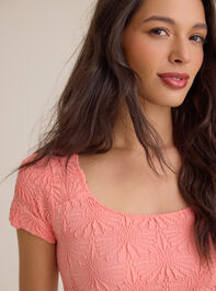 Blaire Short Sleeve Seamless Floral Tee Detail 2 - AS Kids