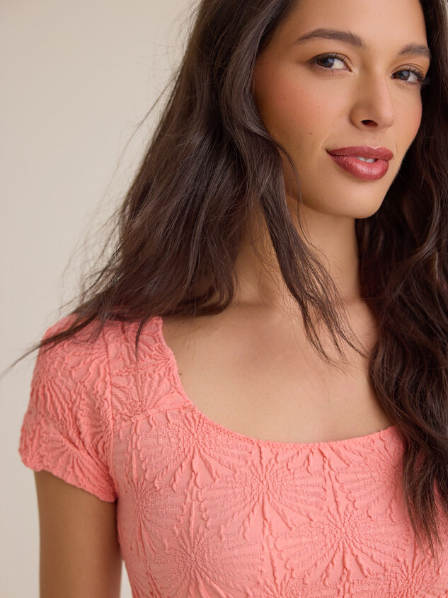 Blaire Short Sleeve Seamless Floral Tee Detail 2 - AS Kids