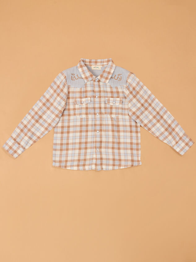 Western Plaid Button Up Shirt - AS Kids