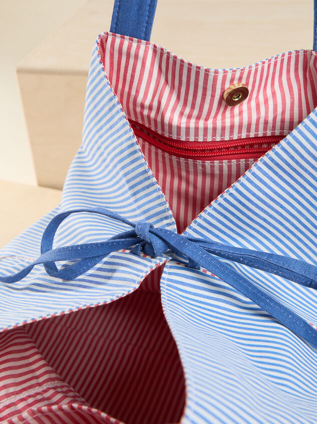 Americana Tie Up Tote Bag Detail 4 - AS Kids