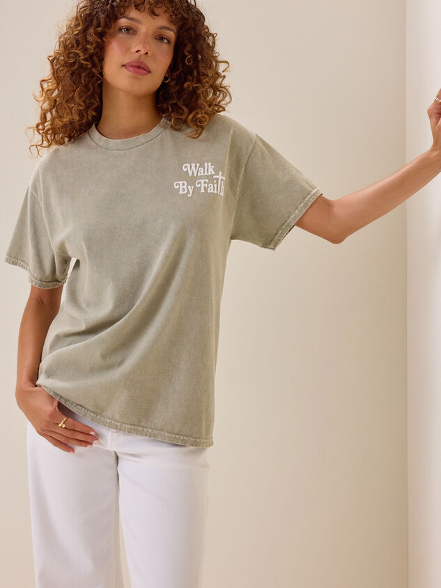 Walk By Faith Oversized Tee Detail 2 - AS Kids