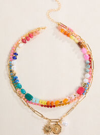 Chloe Beaded Layered Sun and Pearl Necklace - ALTAR'D STATE KIDS